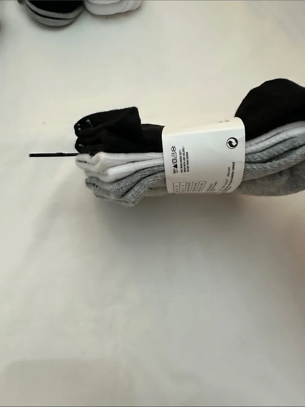 Nike Kids Cushioned Ankle Socks - Black & White